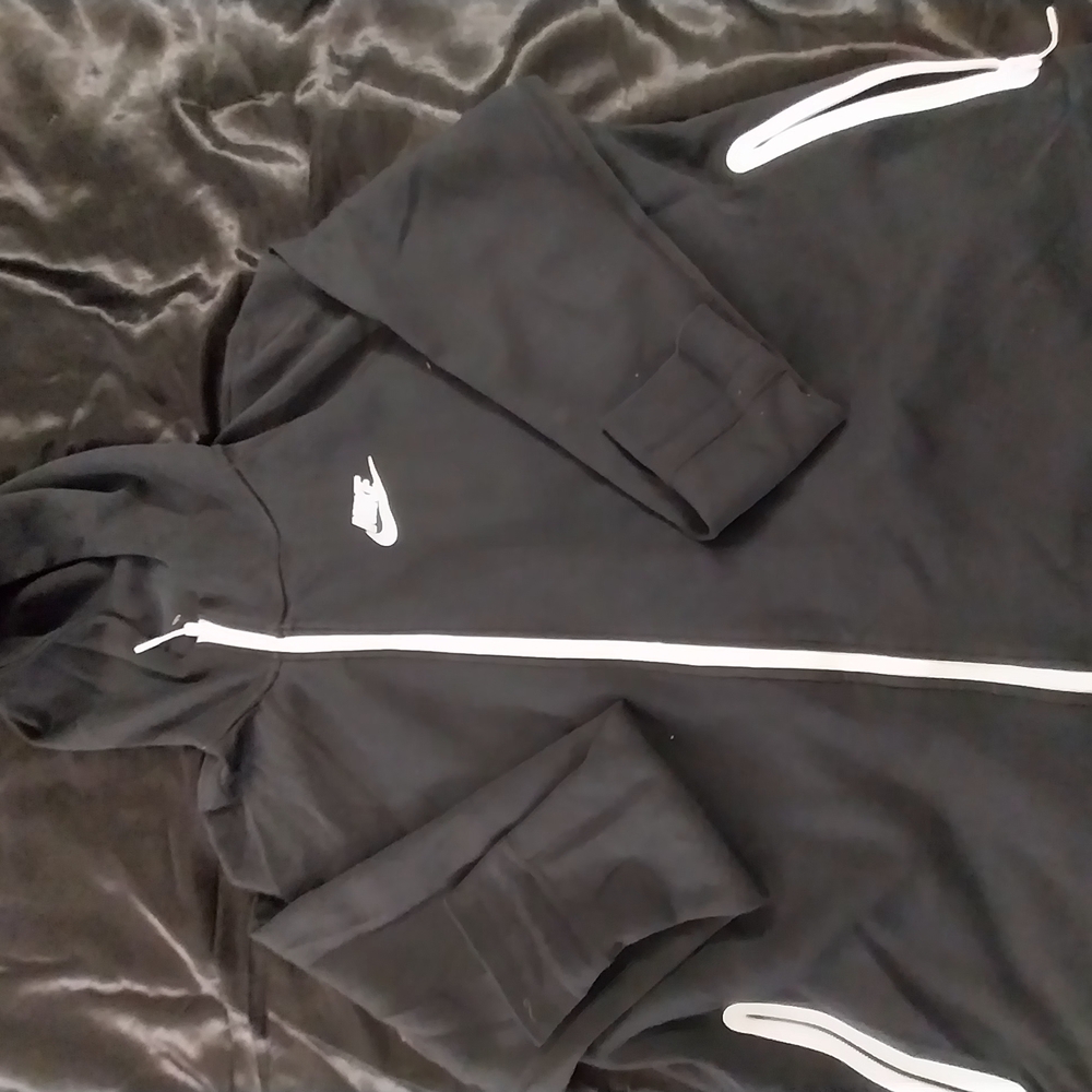 Nike Black Hoodie with White Accents